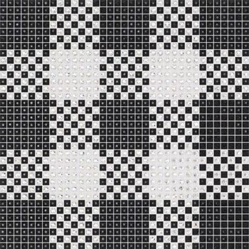 Black Gingham - crystal art by Julia Roshkow