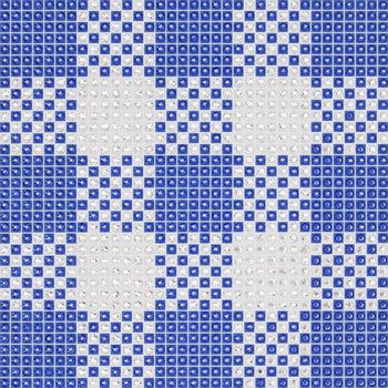 Blue Gingham - crystal art by Julia Roshkow