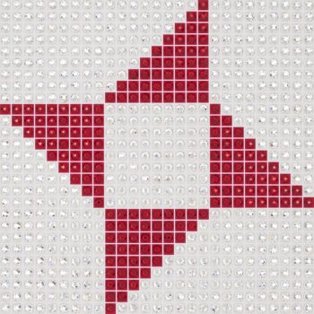 Ohio Star - Turkey Red - crystal art by Julia Roshkow