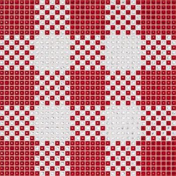 Red Gingham - crystal art by Julia Roshkow
